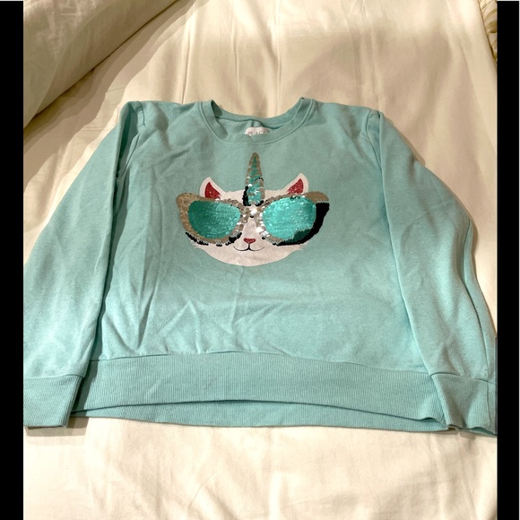Girl’s flip sequins sweatshirt new without tags size 10-12 - Picture 2 of 5